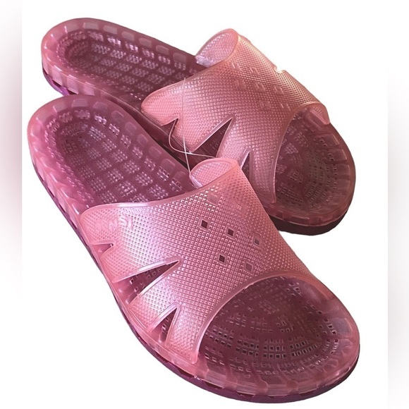 SENSI Jelly Sandal Waterproof, Messaging, Recovery Slide Pink Size 8 - Picture 1 of 13